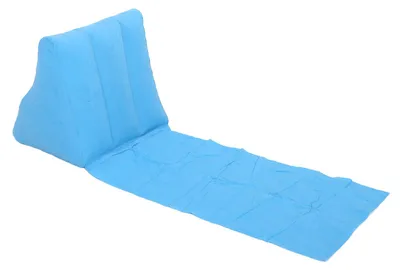 Productafbeelding van Opblaasbare strandstoel met beklede oppervlakte, PVC-basis, draagbare ligmat voor buiten