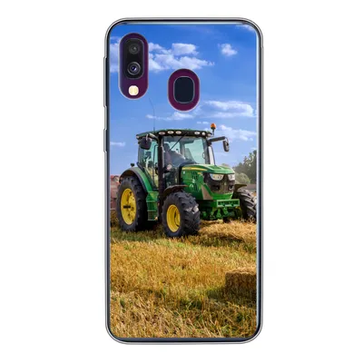 Produktbild von MuchoWow® Handyhülle Schutzhülle Hülle für Samsung Galaxy A40 Traktor - Bauernhof - Heu - Feld - Sonne - Landleben Silikon Softcase Handy Hülle - Handy-Tasche