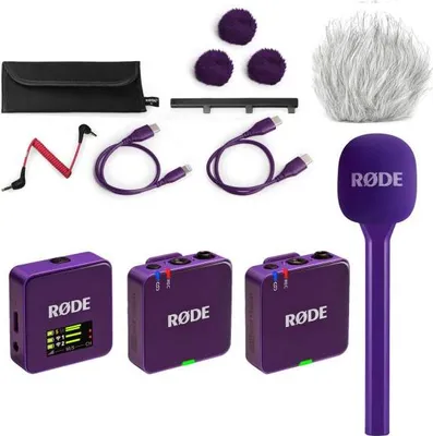 Zdjęcie produktu dla Rode Microphone Wireless GO Gen 3 Interview Set fioletowy
