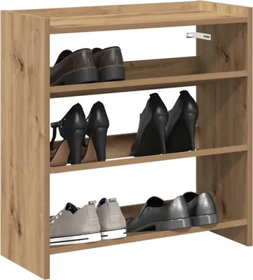Immagine prodotto di vidaXL Portascarpe in rovere artigianale 60x25x62 cm Materiale a base di legno