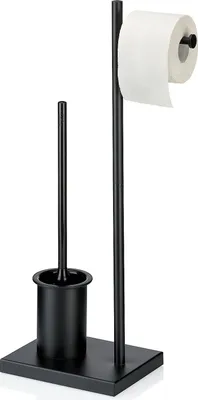 Produktbild von KELA Toilettenset Devin Metall schwarz 23,0x18,0x68,0cm KL-23961