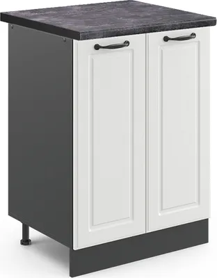 Immagine prodotto di Mobiletto base cucina Vicco R-Line Bianco rustico 60 cm , PL Antracite, Model 45615
