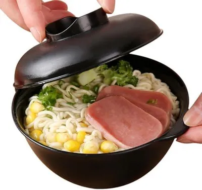 Produktbild von Mikrowellenschüssel für Instant-Nudeln mit Deckel