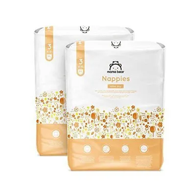 Produktbild von Amazon-Marke: Mama Bear Ultra Dry Windeln Größe 3 (4-9 kg) - MONATSBOX, Weiß, 172 Stück (2 Packungen mit 86)