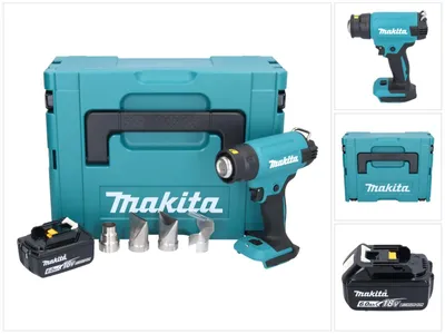 Obrázek produktu pro Akumulátorová horkovzdušná pistole Makita DHG 181 G1J 18 V 150 - 550 °C + 1x akumulátor 6,0 Ah + Makpac - bez nabíječky