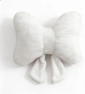 Immagine prodotto di Cuscino 3D in peluche, 30 cm, bianco, con decorazioni a righe, ideale per il soggiorno