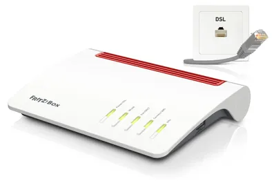 Produktbild von AVM Fritz!Box 7590 High-End WLAN AC + N Router (VDSL-/ADSL, 4x4 MU-MIMO mit 1.733 (5 GHz) und 800 MBit/s (2.4 GHz), Media Server - (generalüberholt)