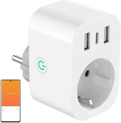 Zdjęcie produktu dla Inteligentne gniazdko z Wi-Fi - funkcja 4-w-1 - indywidualna kontrola - pomiar zużycia energii