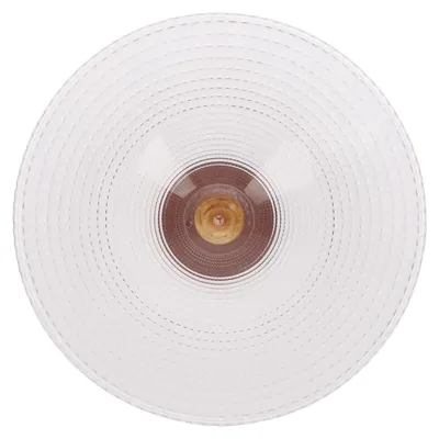 Produktbild von Fruchtschale mit Fuß – Vintage-Design mit gerasterter Prägung – Dekorative Glasschale für Snacks, Nüsse und Süßigkeiten