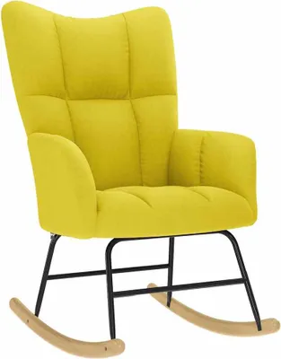 Obrázek produktu pro Houpací křeslo světle žluté textil