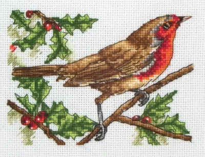 Produktbild von Anchor Kreuzstich Set "Robin", Zählmuster, 8x11cm