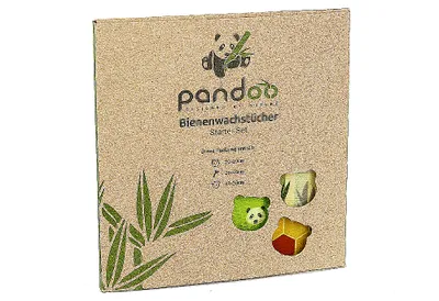 Produktbild von PANDOO Bienenwachstuch (3 Größen: S 20x20cm,M 26x26cm, L 33x33cm)