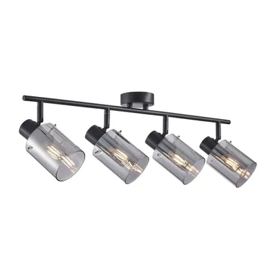 Zdjęcie produktu dla Reflektor sufitowy ruchomy Sardo czarny 4xE14x40W metal wym:16x62x18cm IP20 Italux