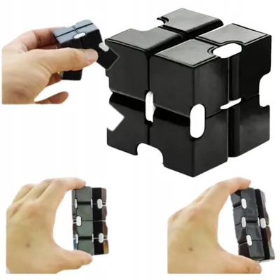 Produktbild von BestHurt Fidget Cube Stresswürfel Infinity Schwarzer Konzentrationshelfer