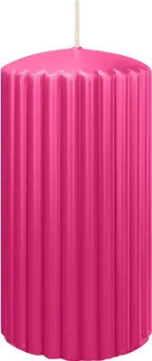 Produktbild von Rillen Kerzen Pink 150 x Ø 80 mm, 4 Stück