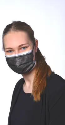 Produktbild von Medizinische Gesichtsmasken schwarz, Typ IIR, 50 Stück