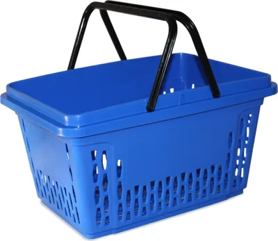 Immagine prodotto di Cestino per la spesa con 2 ganci, 40 litri, blu