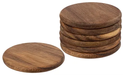 Produktbild von Secret de Gourmet Untersetzer - 6x - Akazienholz - D10 cm