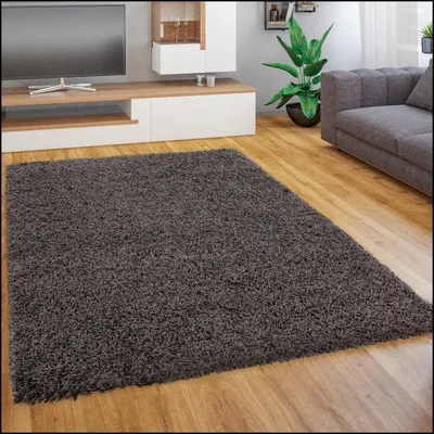 Image de Tapis Salon Chambre à coucher Floor Shaggy Flokati Unicolore Doux Moderne Dimension 70x140 cm