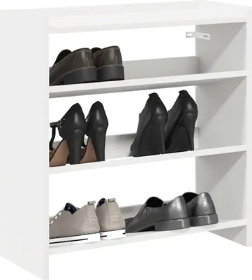 Zdjęcie produktu dla vidaXL Stojak na buty biały 60x25x62 cm materiał drewnopochodny