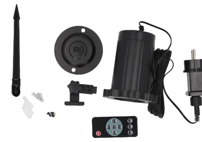 Produktbild von LED-Projektor-Lichter, schwarz, hohe Helligkeit, wasserdicht, dekorativer Schneeeffekt mit Fernbedienung für Gartenparty