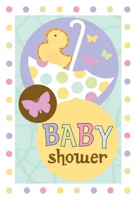Produktbild von Baby Shower Einladungskarten 8 Stk 11x17cm mit Umschlägen 16x Sticker