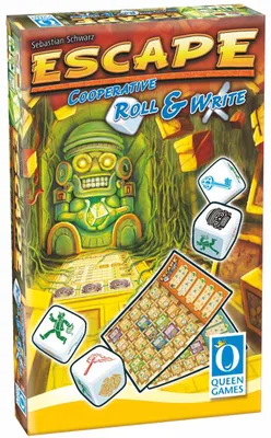 Produktbild von Perplexus Escape Roll and Write Gesellschaftsspiel Abenteuer Rätsel