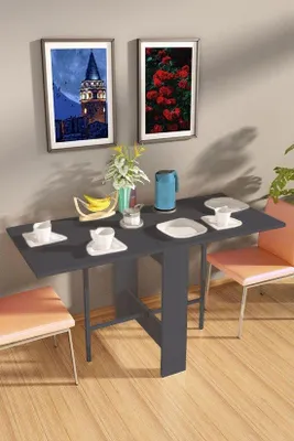 Produktbild von Dekornik Klapptisch Esstisch MDF Anthrazit 60x72 cm