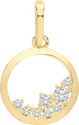 Image de Pendentif Femme Or 375/1000 avec Oxyde de Zirconium - 20mm*13mm; TRS28182