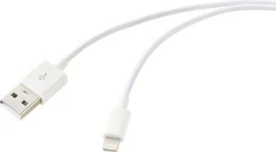 Obrázek produktu pro Renkforce RF-5724086, 2 m, Lightning, USB A, Samec, Samec, Bílá