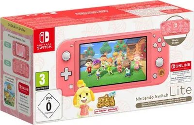 Produktbild von Nintendo Switch Lite + Animal Crossing New Horizons + 12 Nso Durchsichtig Europe PAL Durchsichtig Europe PAL