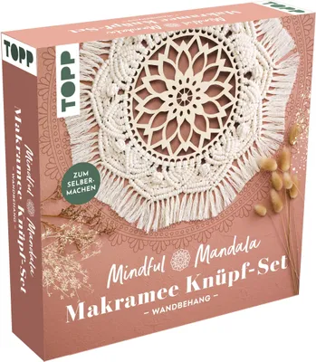 Produktbild von Mindful Mandala - Makramee-Knüpf-Set: Wandbehang. Mit Anleitung und Material zum Selberknüpfen
