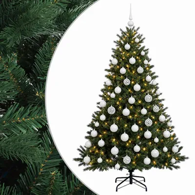 Image de vidaXL : Sapin de Noël artificiel avec boules de Noël, 180 cm, 300 LED