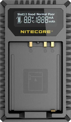 Zdjęcie produktu dla Ładowarka USB na 2x Akumulator Fuji FujiFilm NP-W126 NP-W126S + Ekran LCD / NITECORE / FX1