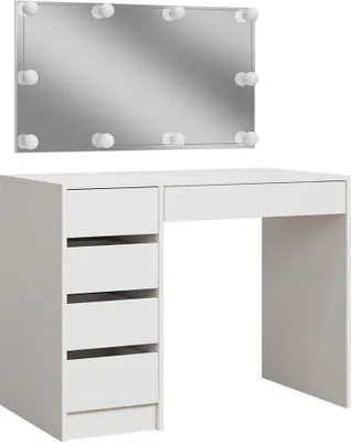 Produktbild von Schminktisch Vicco Thalia Weiß 100 cm mit LED Beleuchtung, Model 41531