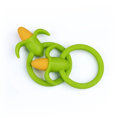 Image de GiliGums Baby silicone Corn Teether, 3m+, vert, 1 pièce