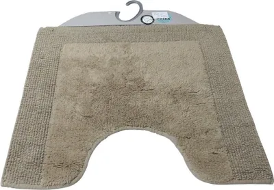 Produktbild von Batex WC-Vorleger mit Ausschnitt Toilettenvorleger Klovorleger Teppich 60x55 cm Duo-Flor Khaki grün