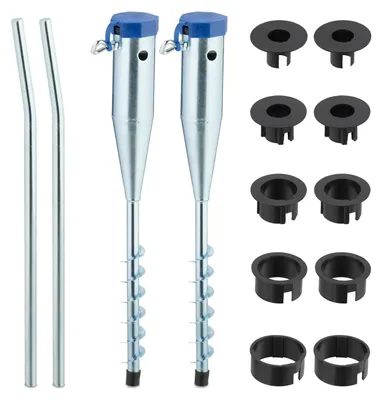 Image de Ancrages au sol pour parasol, lot de 2, taille réglable