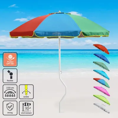 Produktbild von Sonnen Strandschirm Girafacile uv -Schutz 220 cm Angeln Apollo - Bunt 1