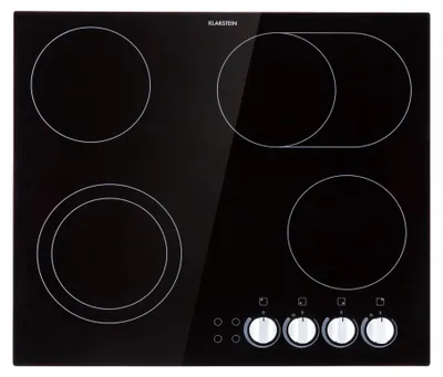 Produktbild von Klarstein Glaskeramik Kochfeld, Einbau-Kochfeld mit 4 Platten, 6100 W Elektro Kochfeld zum Kochen, Modernes Glaskeramikkochfeld, Glaskeramik Herdplatte mit 4 Kochfelder, Einbau Kochfeld Keramik