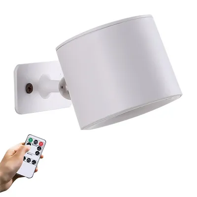 Produktbild von Wiederaufladbare Wandleuchte,LED-Wandleuchte ,batteriebetriebene Wandleuchte mit Fernbedienung,360° drehbare magnetische für Schlafzimmer zum Lesen