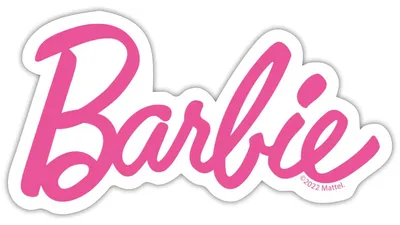 Produktbild von Spreadshirt Barbie Klassisches Logo Sticker Aufkleber, 10 x 10 cm, Mattweiß