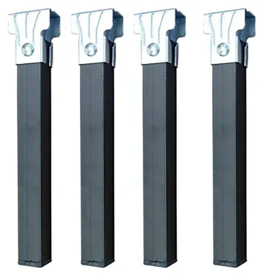 4er-Set Federfüße ohne Rollen, Metall, 275x30x30 mm