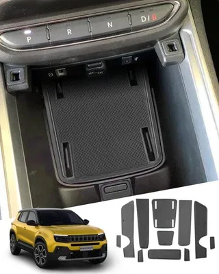 Image de Tapis en caoutchouc, antidérapants, console centrale, accessoires pour véhicules électriques, noir