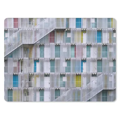 Produktbild von MuchoWow® Mauspad Mousepad Wohnungen - Türen - Architektur - Treppe 23x19 cm - Mousepads - Maus Mat - Pad - Mausunterlage - Schreibtischunterlage - Mauspad