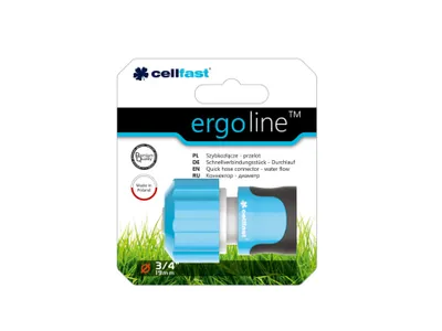 Produktbild von CELLFAST 53-135, Schlauchanschluss, 3/4", ABS, Polycarbonat (PC), Edelstahl, Schwarz, Blau
