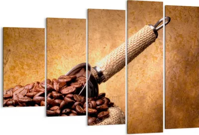 Produktbild von Bild auf Leinwand - Leinwandbild - Kaffee Getreide geröstet - 150x100cm - Wand Bild - Wanddeko - Leinwanddruck - Bilder - Kunstdruck - Wanddekoration - Leinwand bilder - Wandkunst - EG150x100-2536