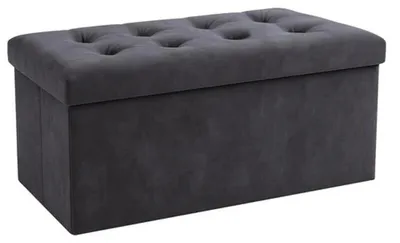 Obrázek produktu pro Ruhhy 26130 Taburet s úložným prostorem 76 x 38 x 38 cm, tmavě šedá