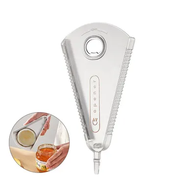 Produktbild von Multifunktionaler Flaschenöffner Deckelöffner mit V-Form, rutschfestem Gummi, für Gläser Flaschen Dosen Bieröffner aus ABS Transparent