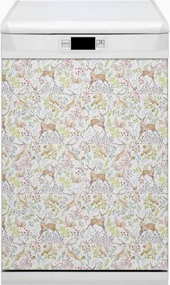 Produktbild von Abwaschbar 45x80 cm Geschirrspüle Magnetmatte Küche Dekorative  - Waldtiere